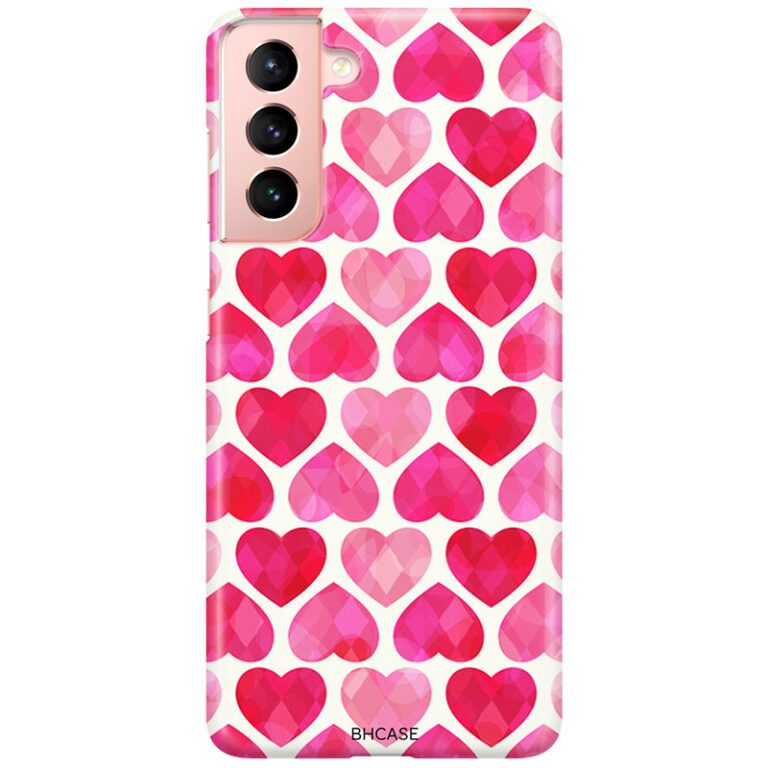 Hearts Pink Kryt Samsung S21