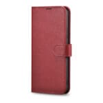 iCarer Haitang Leather Wallet Leather Wallet Housing Red AKSM05RD Kryt Samsung Galaxy S22 Plus