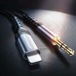 Joyroom stereo audio AUX cable 3,5 mm Mini jack - Lightning for iPhone iPad 2 m Black (SY-A02)