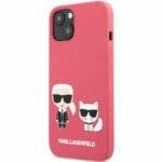 Karl Lagerfeld and Choupette Liquid Silicone Red Kryt iPhone 13 Mini