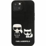 Karl Lagerfeld and Choupette PU Leather Black Kryt iPhone 13