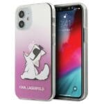 Karl Lagerfeld Choupette Fun Pink Kryt iPhone 12 Mini