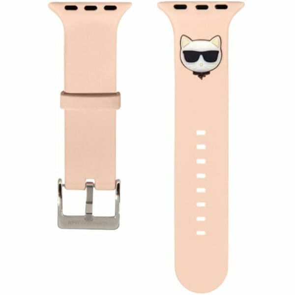 Karl Lagerfeld Choupette Head Náramek Apple Watch 45/44/42/Ultra Pink