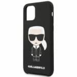 Karl Lagerfeld Iconic Full Body Silicone Black Kryt iPhone 11 Pro