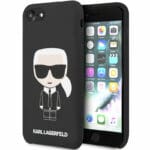 Karl Lagerfeld Iconic Full Body Silicone Black Kryt iPhone 8/7/SE 2020/SE 2022