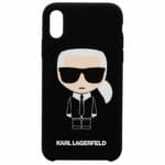 Karl Lagerfeld Iconic Full Body Silicone Black Kryt iPhone X/XS