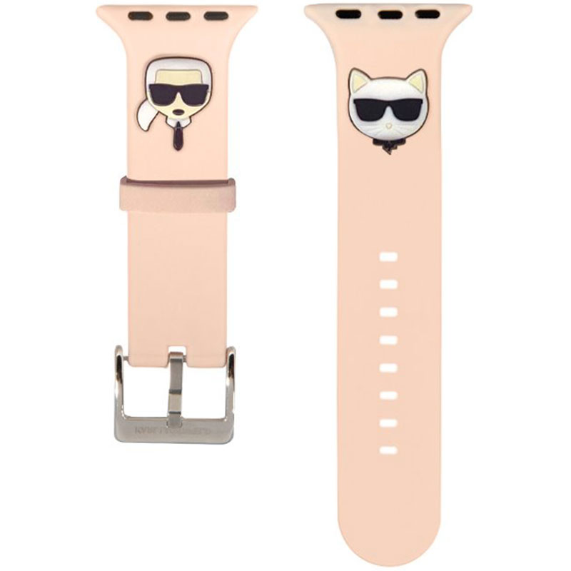 Karl Lagerfeld Karl and Choupette Náramek Apple Watch 45/44/42/Ultra Pink