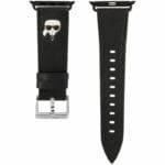 Karl Lagerfeld Karl Head PU Náramek Apple Watch 41/40/38mm Black