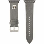Karl Lagerfeld Karl Head PU Náramek Apple Watch 45/44/42/Ultra Silver