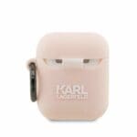 Karl Lagerfeld KLA2RUNCHP Pink Silicone Choupette Head 3D Kryt AirPods 1/2