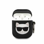 Karl Lagerfeld KLACA2SILCHBK Silicone Black Kryt AirPods 1/2