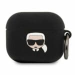 Karl Lagerfeld KLACA3SILKHBK Silicone Ikonik Black Kryt AirPods 3
