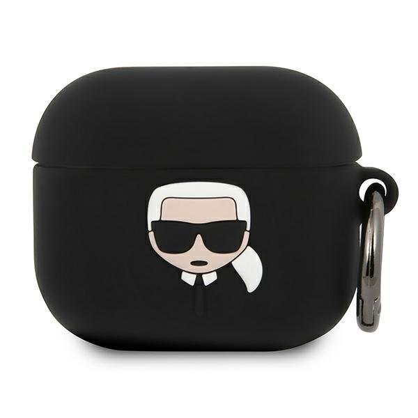 Karl Lagerfeld KLACA3SILKHBK Silicone Ikonik Black Kryt AirPods 3