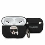 Karl Lagerfeld KLACAPSILGLBK Black Kryt AirPods Pro