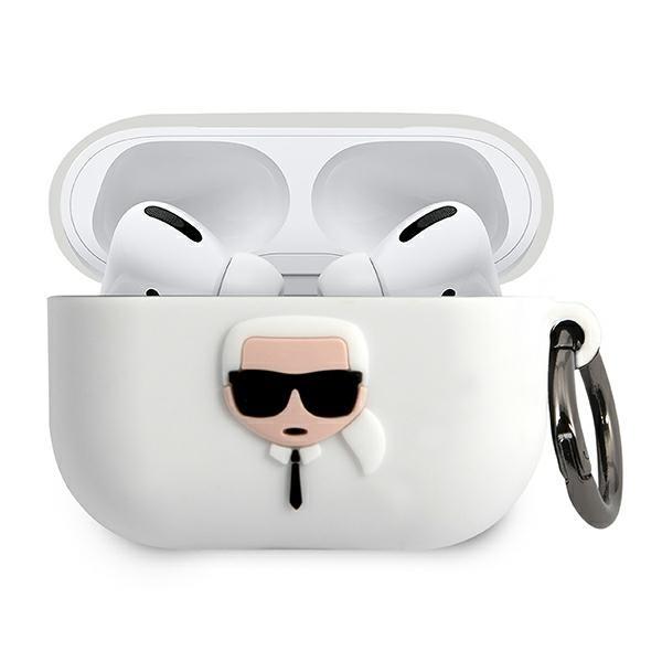 Karl Lagerfeld  KLACAPSILGLWH Silicone Ikonik White Kryt AirPods Pro