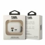 Karl Lagerfeld KLACAPSILKCW White Silicone Karl & Choupette Kryt AirPods Pro
