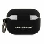 Karl Lagerfeld KLACAPSLCHBK Silicone Black Kryt AirPods Pro