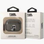 Karl Lagerfeld KLAP2HNKCTGK Black Gliter Karl&Choupette Kryt AirPods Pro 2