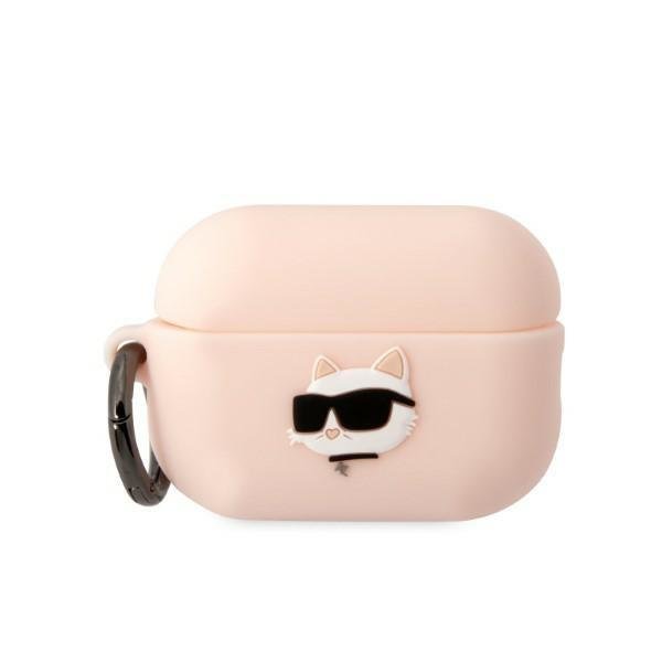 Karl Lagerfeld KLAP2RUNCHP Pink Silicone Choupette Head 3D Kryt AirPods Pro 2