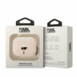 Karl Lagerfeld KLAPRUNIKP Pink Silicone Karl Head 3D Kryt AirPods Pro