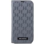 Karl Lagerfeld KLBKP14XSAKLHPG Bookcase Silver Saffiano Monogram Kryt iPhone 14 Pro Max