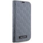 Karl Lagerfeld KLBKP14XSAKLHPG Bookcase Silver Saffiano Monogram Kryt iPhone 14 Pro Max
