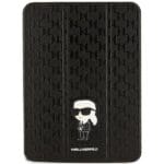 Karl Lagerfeld KLFC11SAKHPKK iPad 10.9" Folio Magnet Allover Cover Black Saffiano Monogram Ikonik