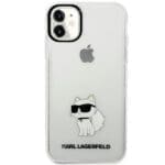 Karl Lagerfeld KLHCN61HNCHTCT Transparent Ikonik Choupette Kryt iPhone 11