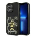 Karl Lagerfeld KLHCP13LCANCNK Black Karlimals Cardslot Kryt iPhone 13 Pro