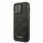 Karl Lagerfeld KLHCP13LMNMP1K Black Monogram Plaque Kryt iPhone 13 Pro