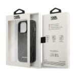 Karl Lagerfeld KLHCP13LMNMP1K Black Monogram Plaque Kryt iPhone 13 Pro