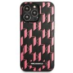 Karl Lagerfeld KLHCP13LMNMP1P HardCase Pink Monogram Plaque Kryt iPhone 13 Pro