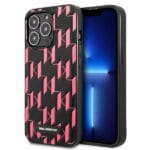 Karl Lagerfeld KLHCP13LMNMP1P HardCase Pink Monogram Plaque Kryt iPhone 13 Pro