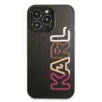 Karl Lagerfeld KLHCP13LPCOBK Black MultiPink Brand Kryt iPhone 13 Pro