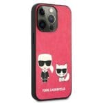 Karl Lagerfeld KLHCP13LPCUSKCP Ikonik Karl&Choupette Fushia Kryt iPhone 13 Pro