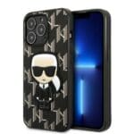 Karl Lagerfeld KLHCP13LPMNIKBK Black Monogram Ikonik Patch Kryt iPhone 13 Pro