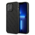 Karl Lagerfeld KLHCP13LPTLK Black Perforated Allover Kryt iPhone 13 Pro