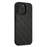 Karl Lagerfeld KLHCP13LPTLK Black Perforated Allover Kryt iPhone 13 Pro