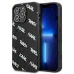 Karl Lagerfeld KLHCP13LPULMBK3 Black Allover Kryt iPhone 13 Pro