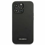 Karl Lagerfeld KLHCP13LSLMP1K Black Silicone Plaque Kryt iPhone 13 Pro