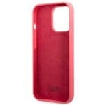 Karl Lagerfeld KLHCP13LSLMP1PI Fuchsia Silicone Plaque Kryt iPhone 13 Pro