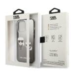 Karl Lagerfeld KLHCP13LTGKCK Black Gradient Ikonik Karl & Choupette Kryt iPhone 13 Pro