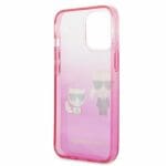 Karl Lagerfeld KLHCP13LTGKCP Pink Gradient Ikonik Karl & Choupette Kryt iPhone 13 Pro
