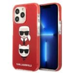 Karl Lagerfeld KLHCP13LTPE2TR Red Karl&Choupette Head Kryt iPhone 13 Pro