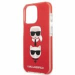 Karl Lagerfeld KLHCP13LTPE2TR Red Karl&Choupette Head Kryt iPhone 13 Pro