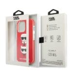 Karl Lagerfeld KLHCP13LTPE2TR Red Karl&Choupette Head Kryt iPhone 13 Pro