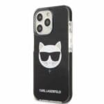 Karl Lagerfeld KLHCP13LTPECK Black Choupette Head Kryt iPhone 13 Pro