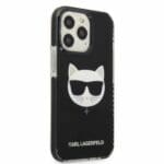 Karl Lagerfeld KLHCP13LTPECK Black Choupette Head Kryt iPhone 13 Pro