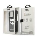 Karl Lagerfeld KLHCP13LTPECK Black Choupette Head Kryt iPhone 13 Pro