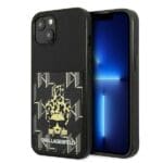 Karl Lagerfeld KLHCP13MCANCNK Black Karlimals Cardslot Kryt iPhone 13